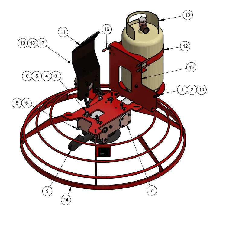 PRO436DF Power Unit, Ring Weldment Assembly Parts By Allen Engineering