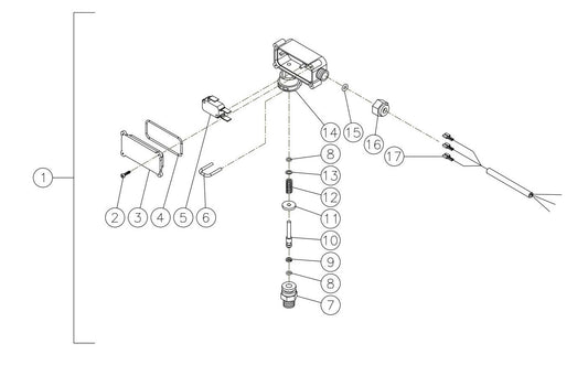 BE HW152EMD Pressure Switch Assembly Parts BE Power Equipment