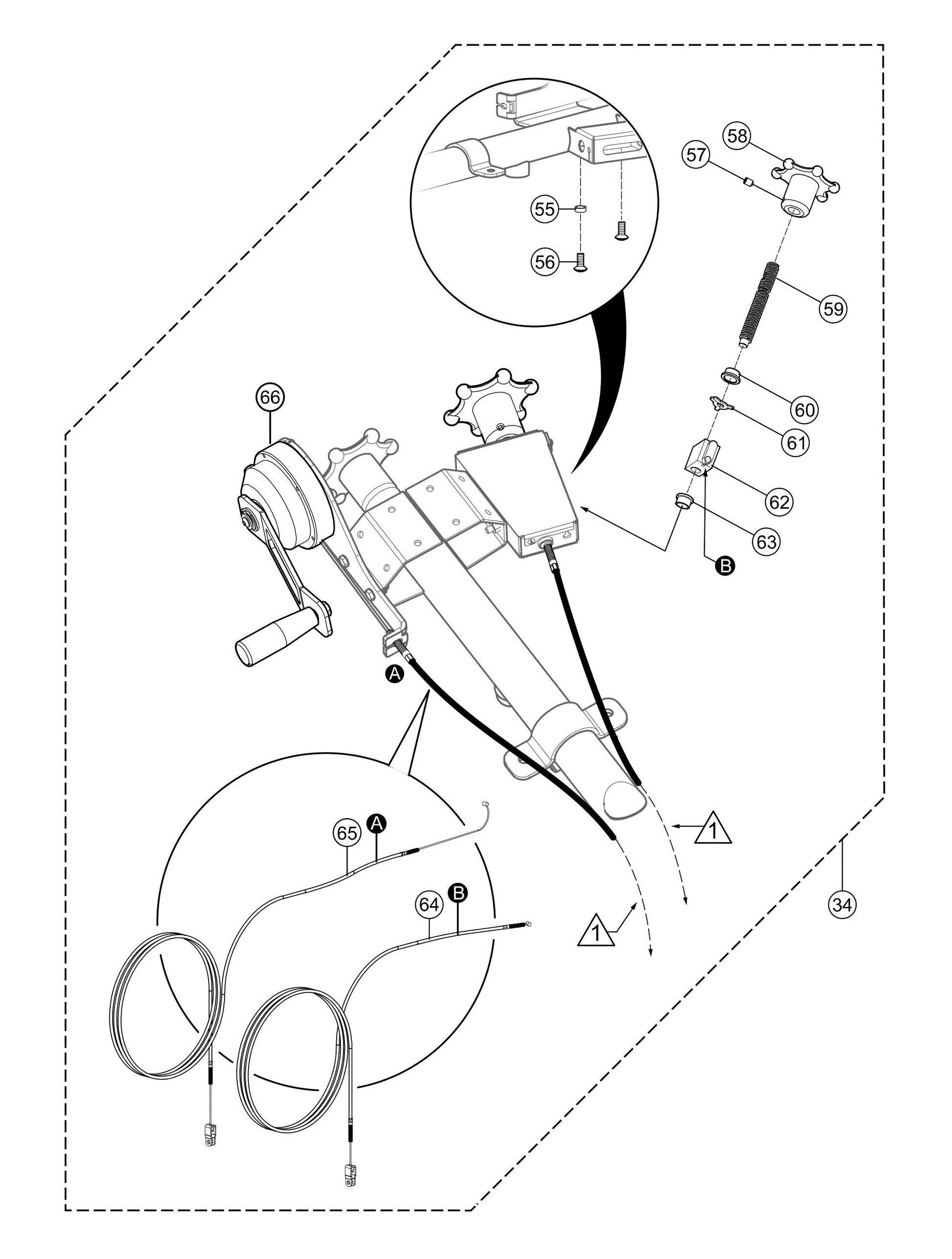 PRO36, PRO45 Standard Handle Assembly-2 Parts