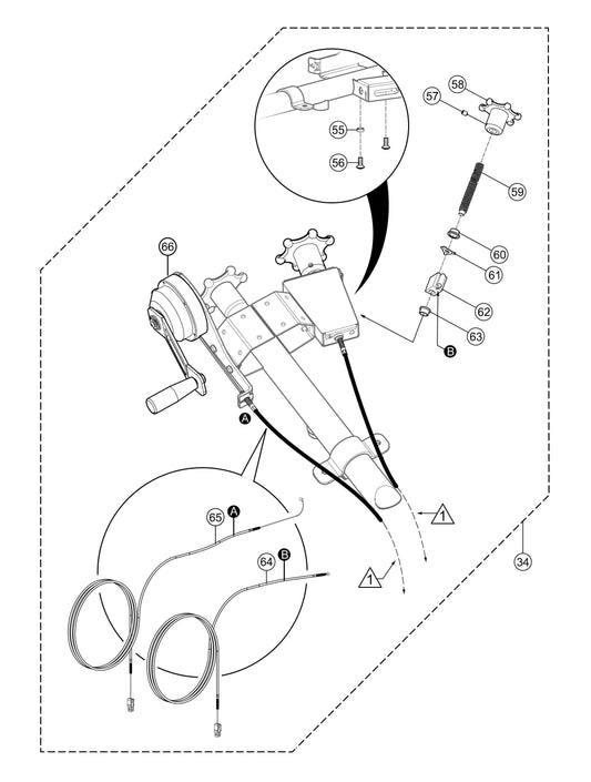 PRO36, PRO45 Standard Handle Assembly-2 Parts