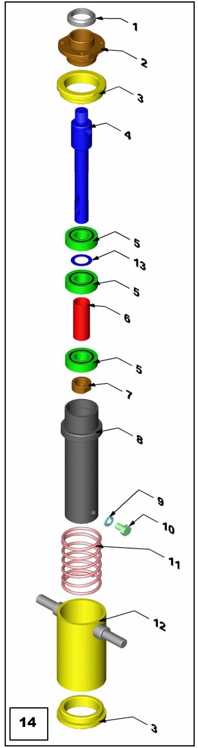 PRO-1200 Grinding Head Assembly Parts