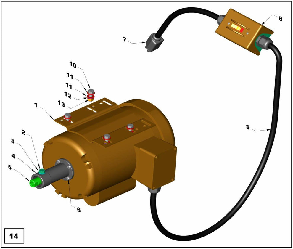 PRO-1200 E Electric Power Unit Assembly Parts