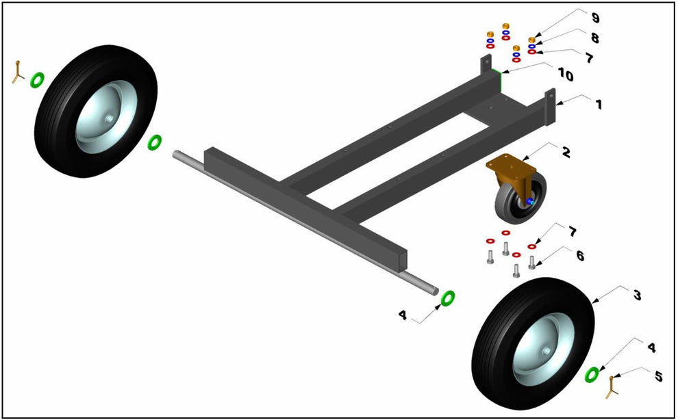 PRO-1200 E Base Frame Assembly Parts