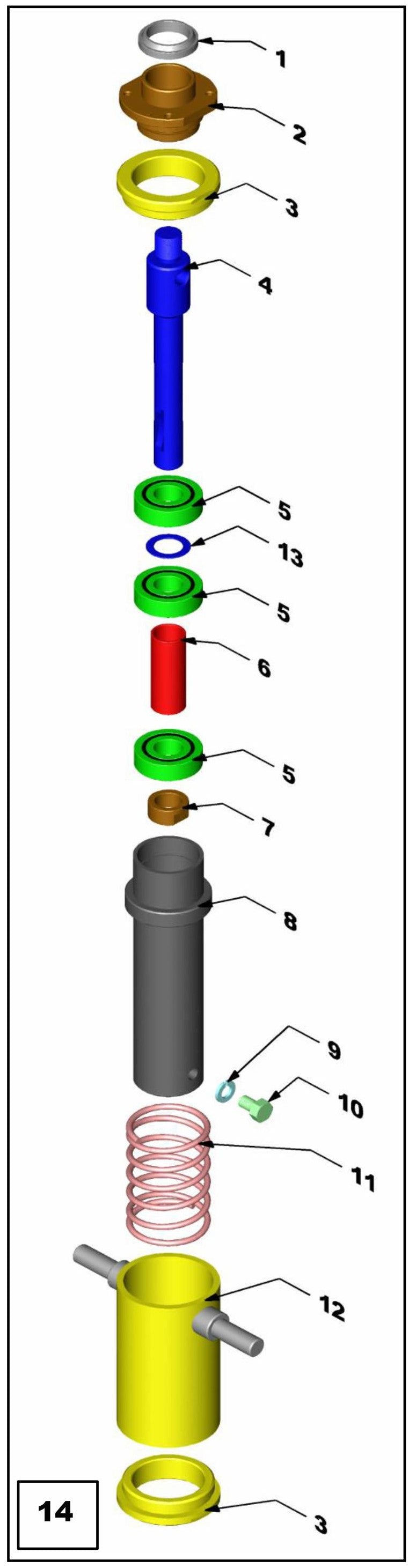 PRO-1200G Grinding Head Assembly Parts