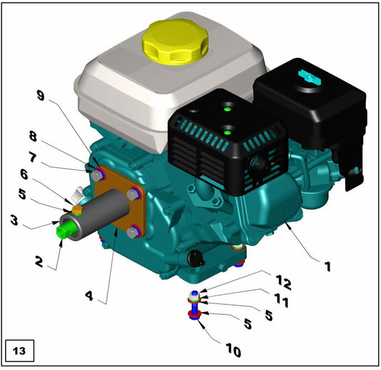 PRO-1200G Gas Engine Power Unit Assembly Parts