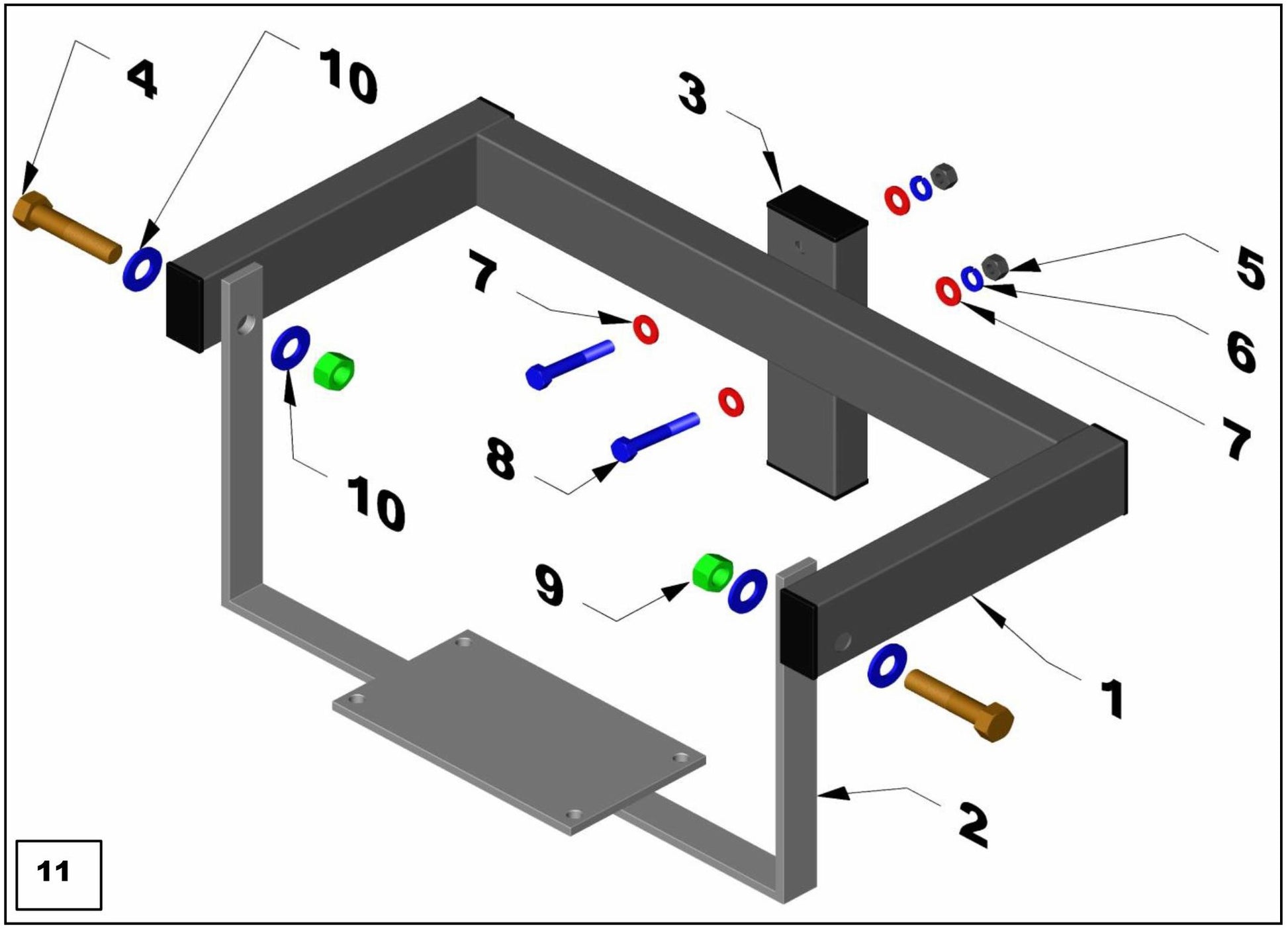 PRO-1200G Gas Engine Hanger Assembly Parts