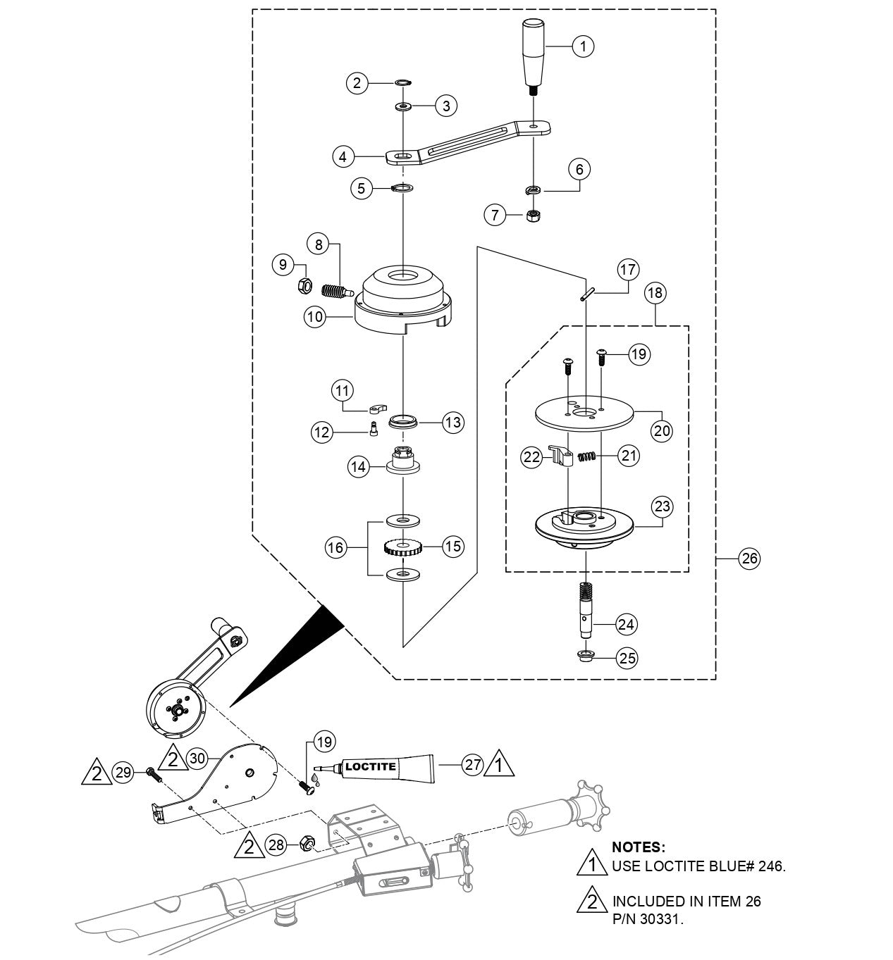 PRO35 PRO46 Fresno Winch  Assembly Parts by Multiquip Whiteman