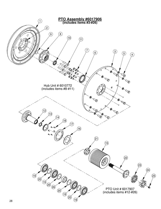 CC7874XL PTO Assembly