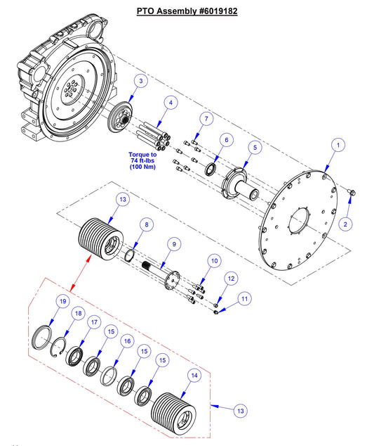 CC6566-3 PTO Assembly