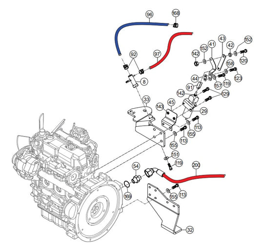 Pull Magnet And Mounting Assembly Parts-RX 1575, RX 157533 YANMAR 3TNV80F DIESEL ENGINE