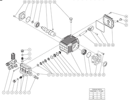 CA-2403-0MHB, CA-2403-0MRB, CA-2403-0MVB, CA-2403-1MMS, CA-2403-1MMH Pump Assembly Parts by Mi-T-M