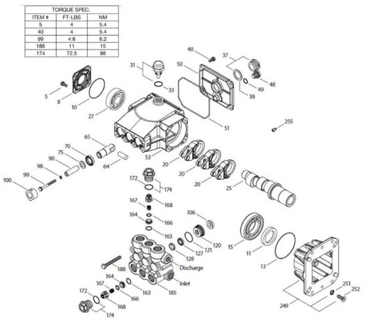 CA-4004-1FHC, CA-4004-1MCH (sn:0-99999999) Pump Assembly Parts by Mi-T-M
