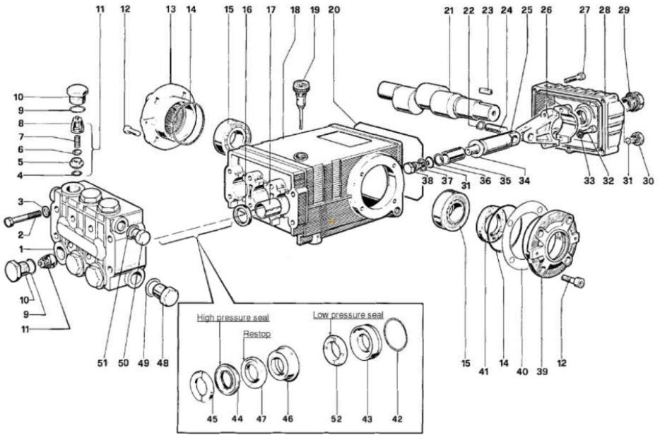 CBA-3504-1MGH, CBA-3504-1MHB, CBA-4004-0FHA/0FHG/1FHG/1MGH/1MHB Pump Assembly Parts by Mi-T-M