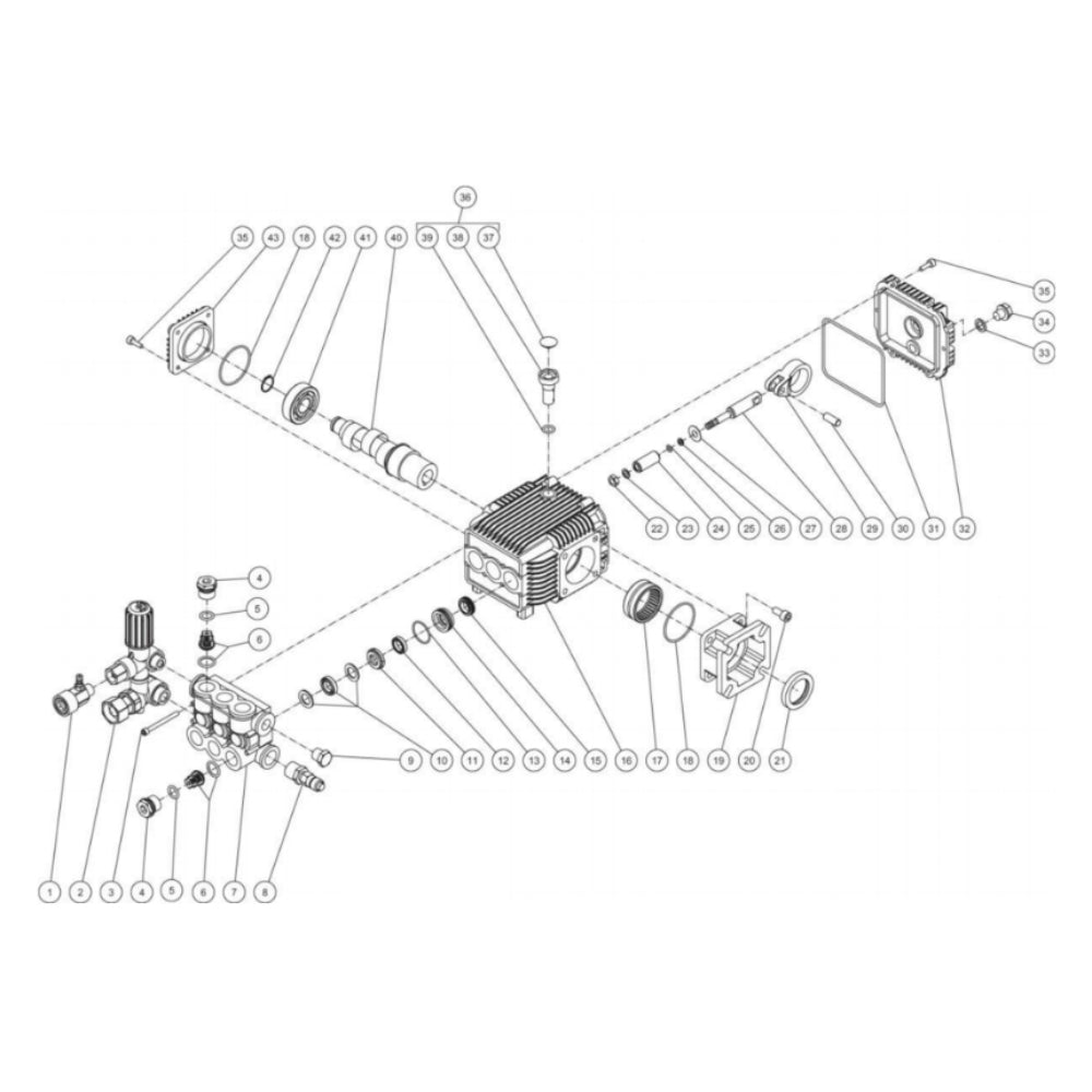 2703-8MHB, 2703-8MRB Pump Assembly Parts By Mi-T-M 