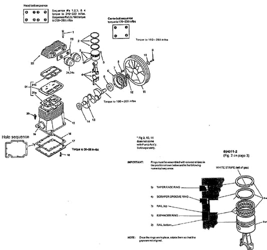Pump assembly Parts For MAC6000 Air Compressor By Makita