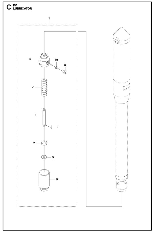 Lubricator Parts For PV By Husqvarna