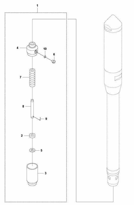 PV 47 Lubricator Assembly Parts By Husqvarna