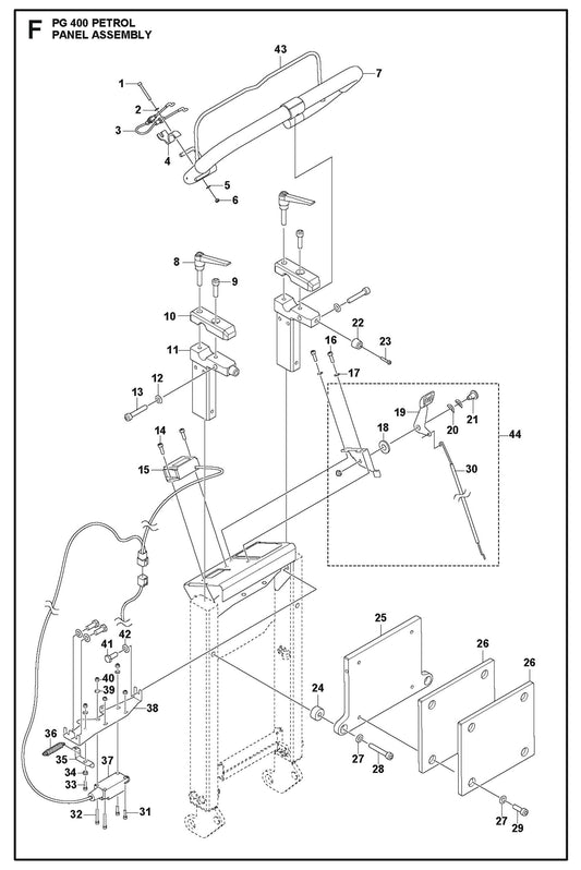 Panel Assembly Parts For PG 400 Petrol By Husqvarna
