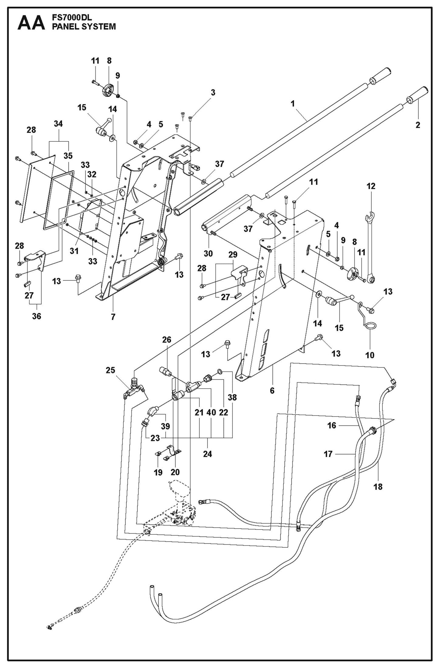 Panel System Parts for FS7000 DL By Husqvarna