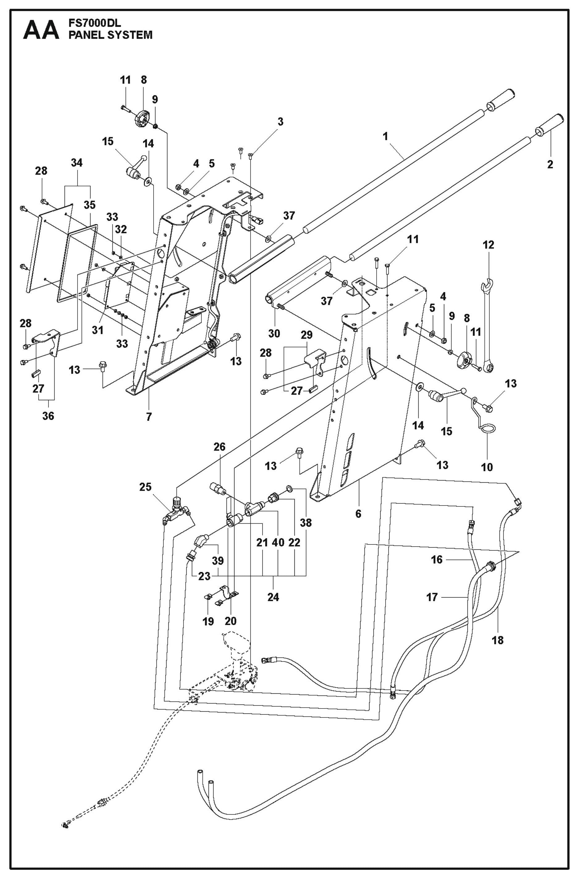 Panel System Parts for FS7000 DL By Husqvarna