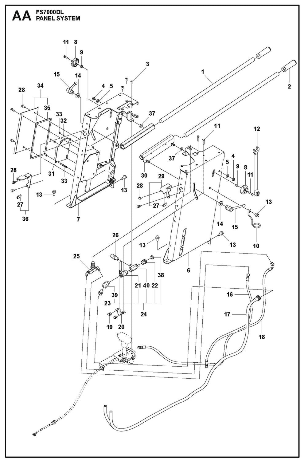 Panel System Parts for FS7000 DL By Husqvarna