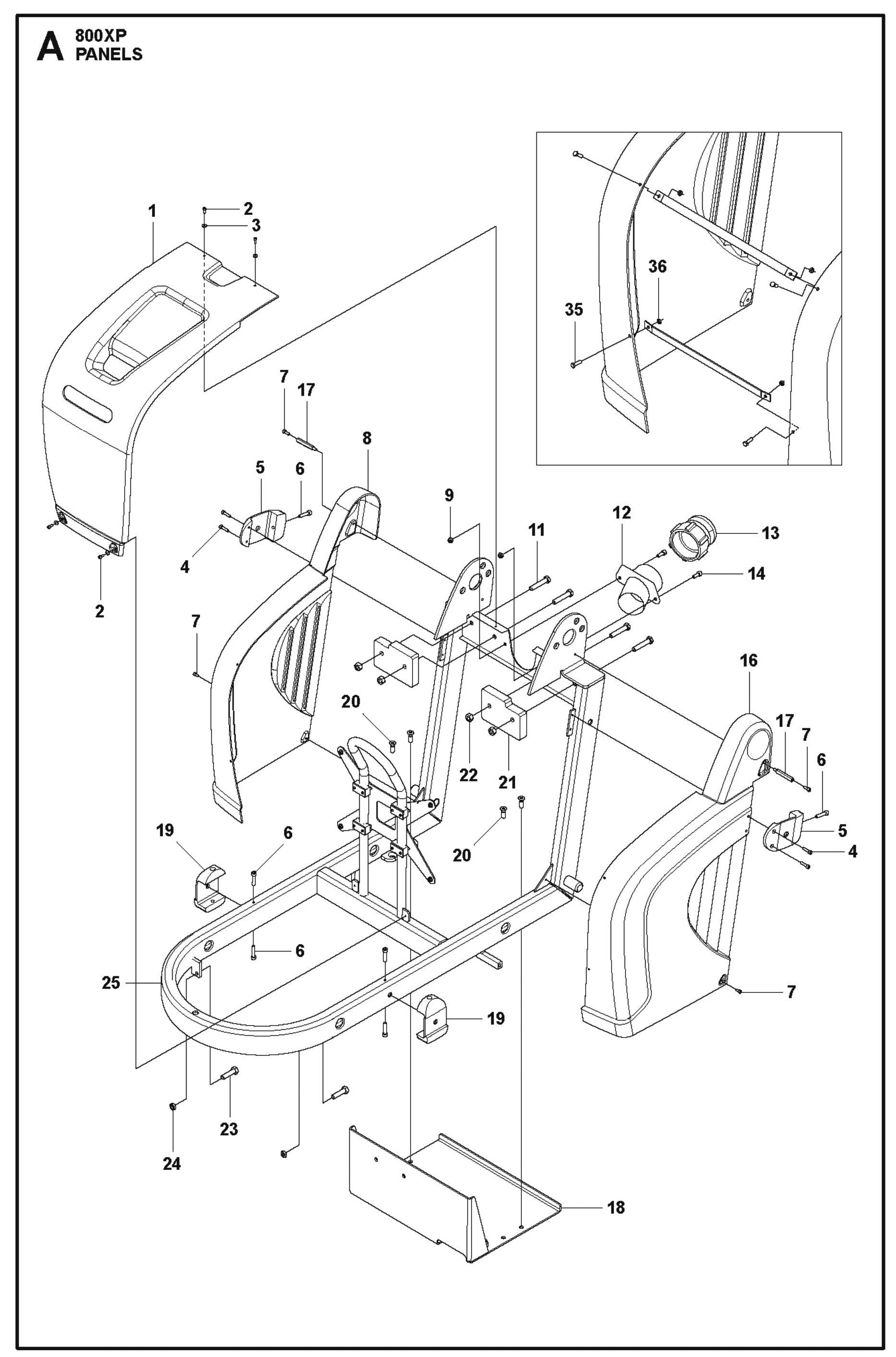 Panels Parts For HTC 800 XP By Husqvarna