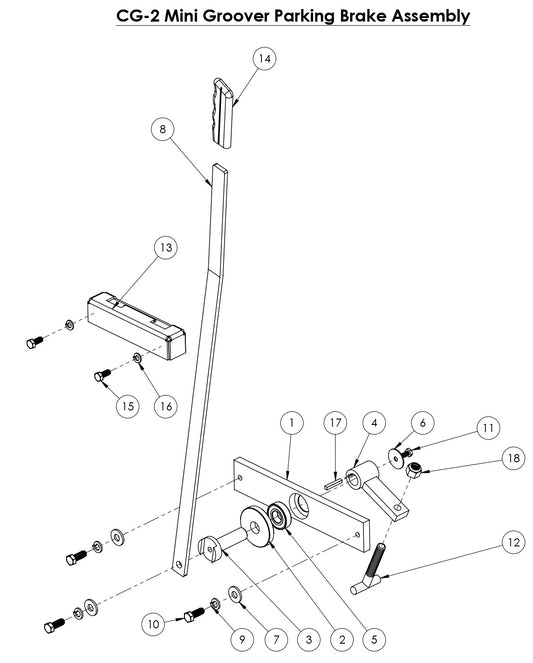CG-2 (Electric) Mini Groover Parking Brake Assembly