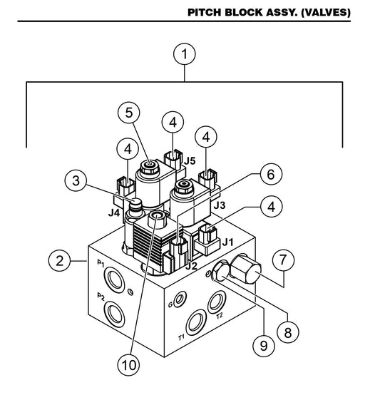 HTX6H Pitch Block Assembly (Valves)