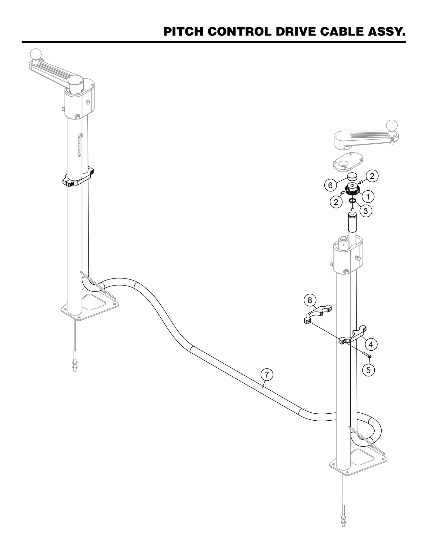 HHXDF4 HHXDF5 Pitch Control Drive Cable Assembly
