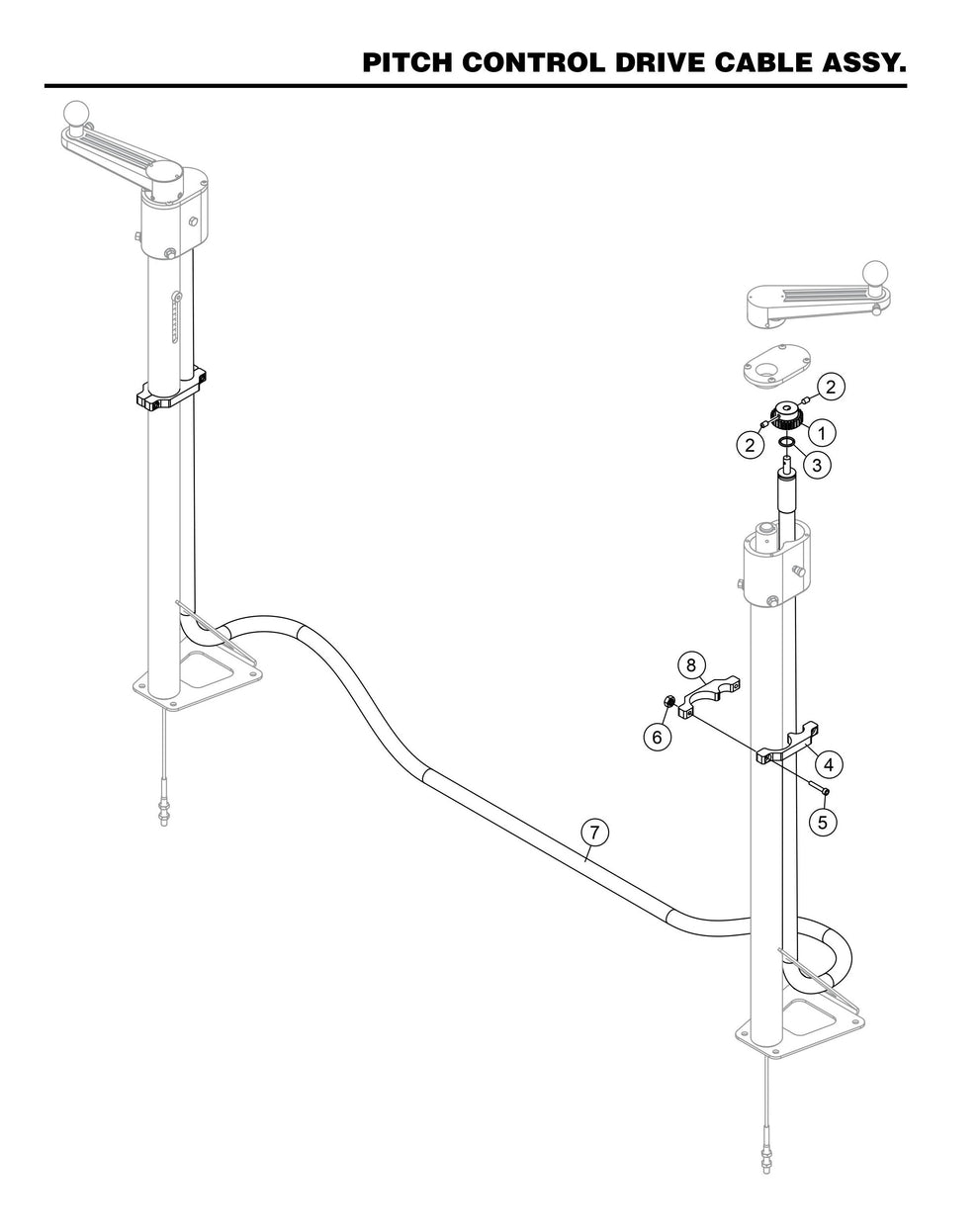 HHXG5 Pitch Control Drive Cable Assembly