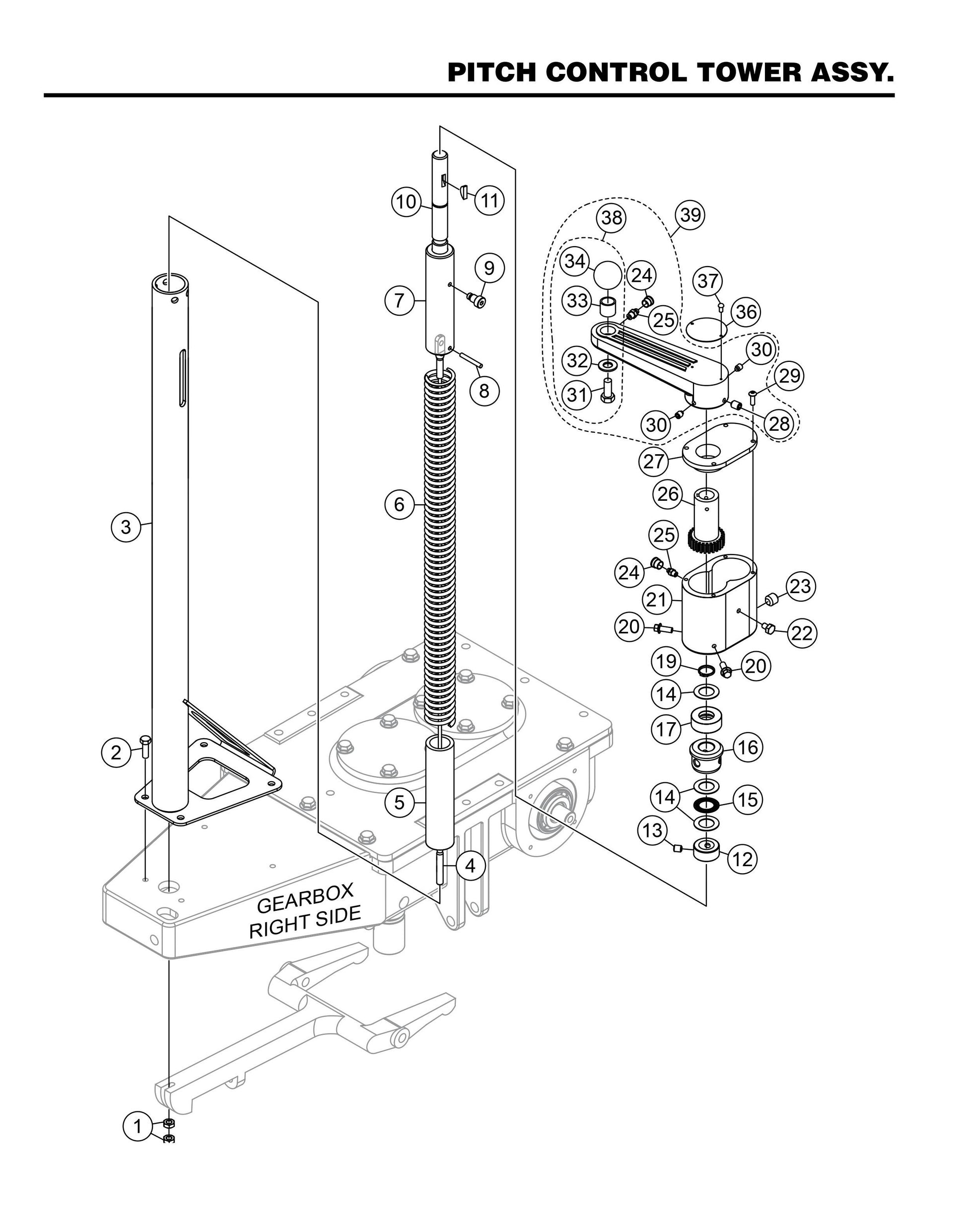 HHXD5 Pitch Control Tower Assembly
