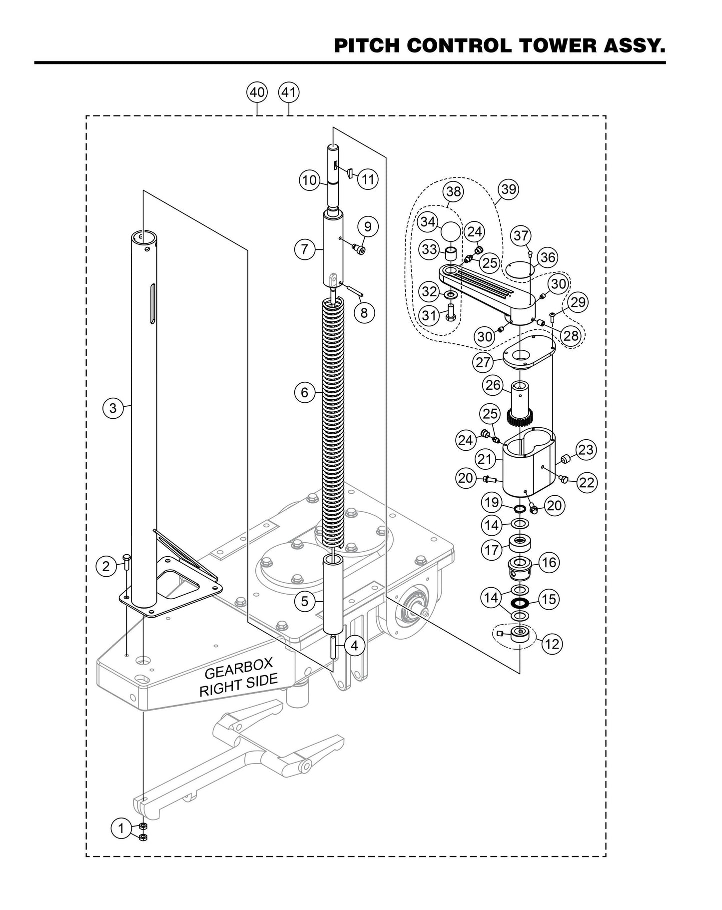 HHXDF4 HHXDF5 Pitch Control Tower Assembly