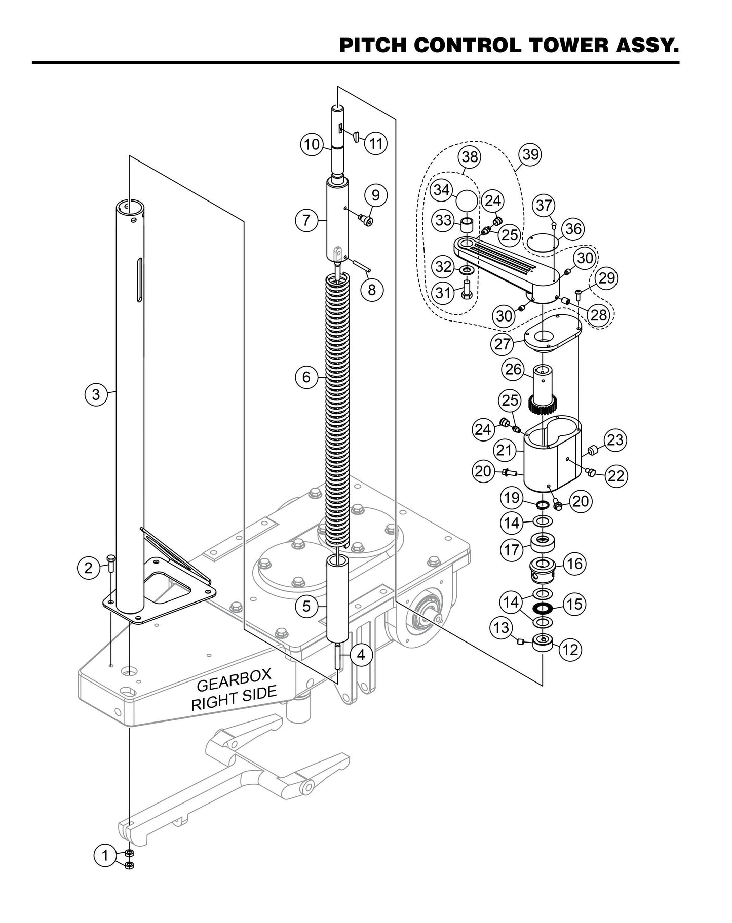 HHXG5 Pitch Control Tower Assembly