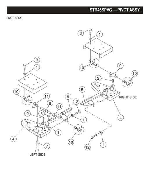 STR46SPVG STOW-Pivot Assembly