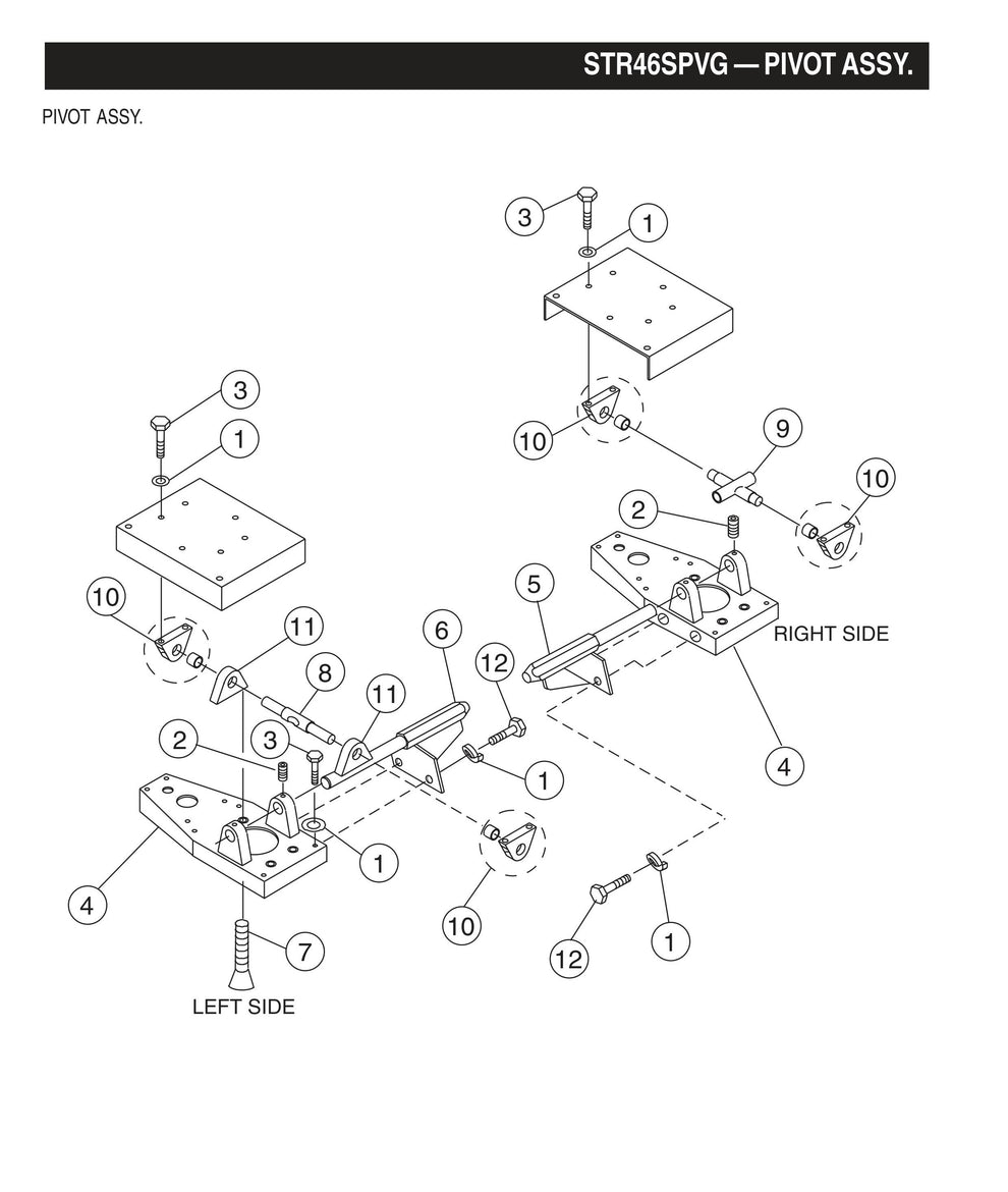 STR46SPVG STOW-Pivot Assembly