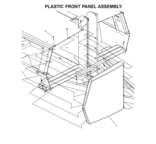 Maxi-Lite Hydraulic Tower-Plastic Front Panel Assembly (Fig 1) Parts By Allmand