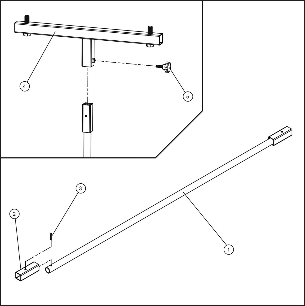 Port-A-Lite 2000 & 2500- PAL Inner Mast Group Assembly Parts By Allmand