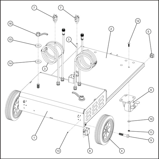 Port-A-Lite 2000 & 2500- PAL2000 Base Assembly Group (1 of 3) Parts By Allmand