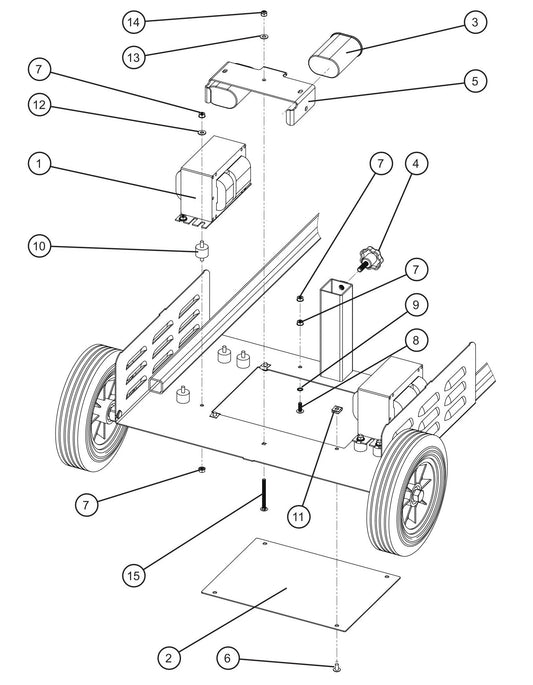 Port-A-Lite 2000 & 2500- PAL2000 Base Assembly Group (2 of 3) Parts By Allmand