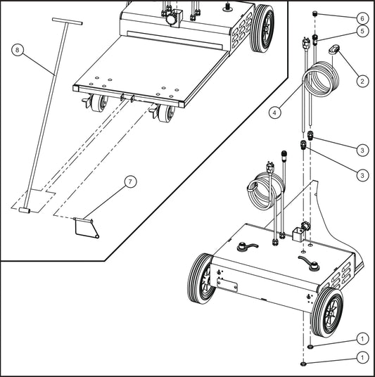 Port-A-Lite 2000 & 2500- PAL2000 Base Assembly Group (3 of 3) Parts By Allmand