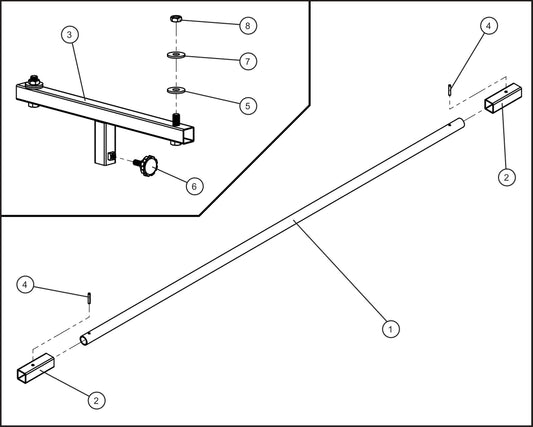 Port-A-Lite Single LED 50-60Hz Dual Lamp LED Inner Mast Group Assembly Parts by Allmand