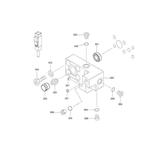 Port Block Fig 1 Parts for FX770 By Husqvarna