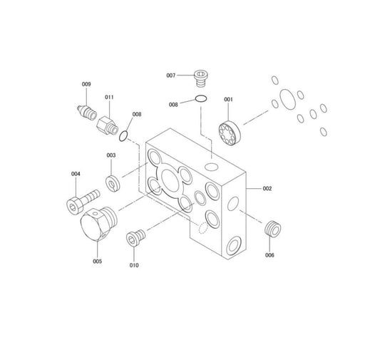 Port Block Fig 2 Parts for FX770 By Husqvarna