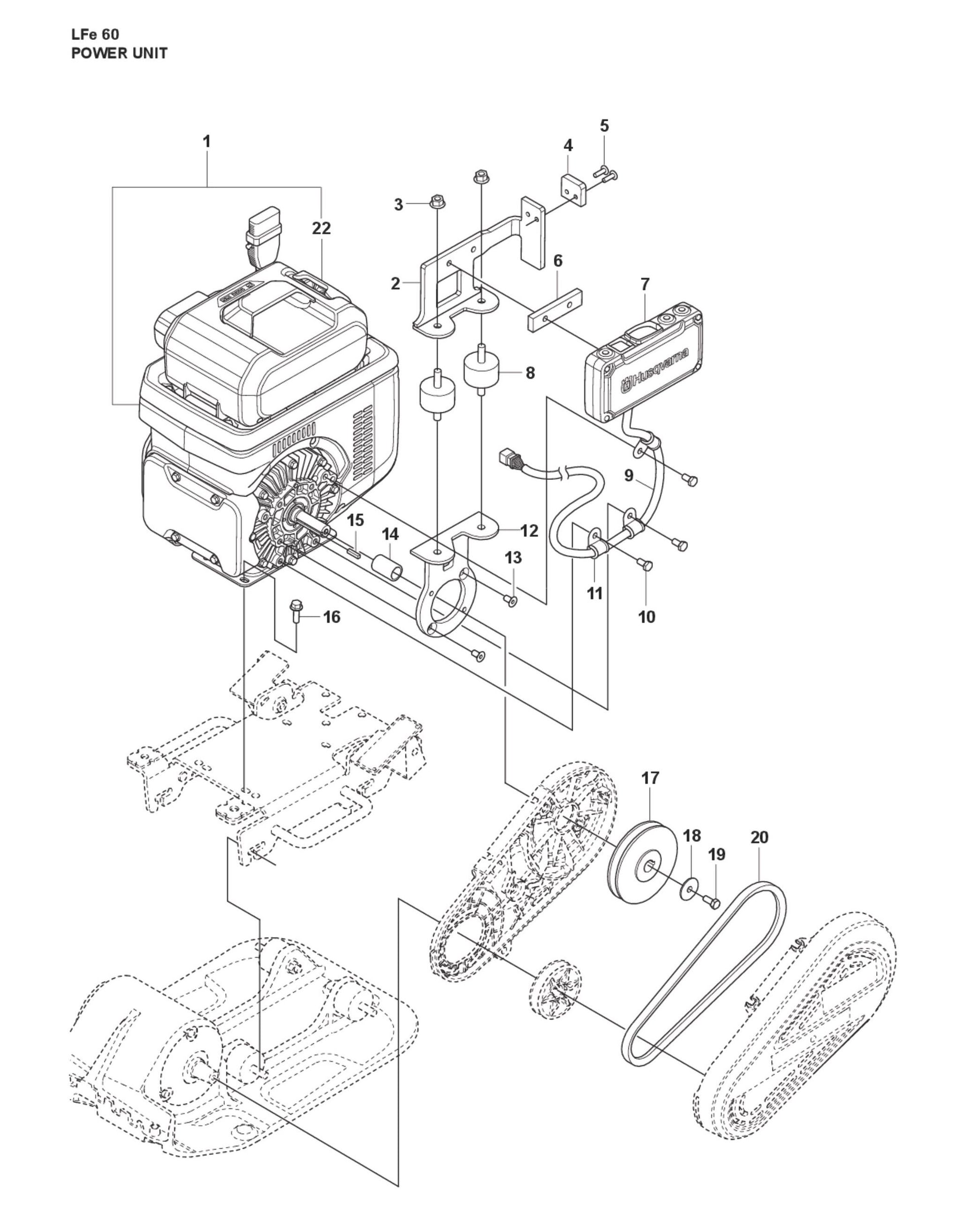Power Unit Parts For LFe 60 By Husqvarna