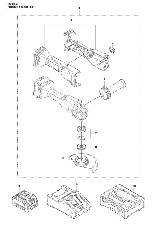 Product Complete Parts For HG 125 B By Husqvarna