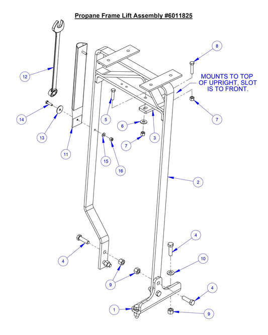 CC3535JBVP Propane Frame lift Assembly
