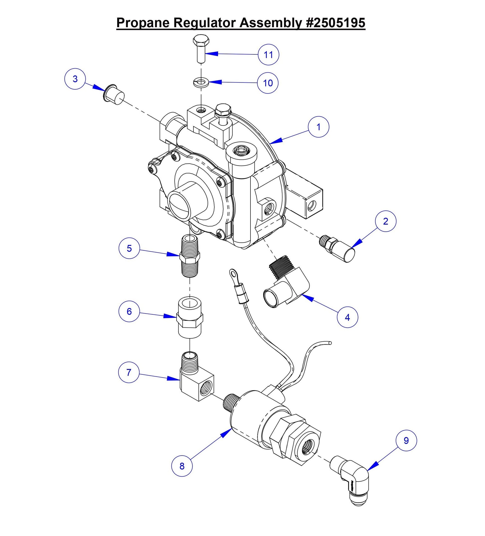 CC3535JBVP Propane Regulator Assembly