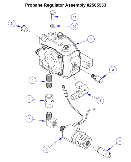 CC1823BVXLP (Propane Regulator Assembly)