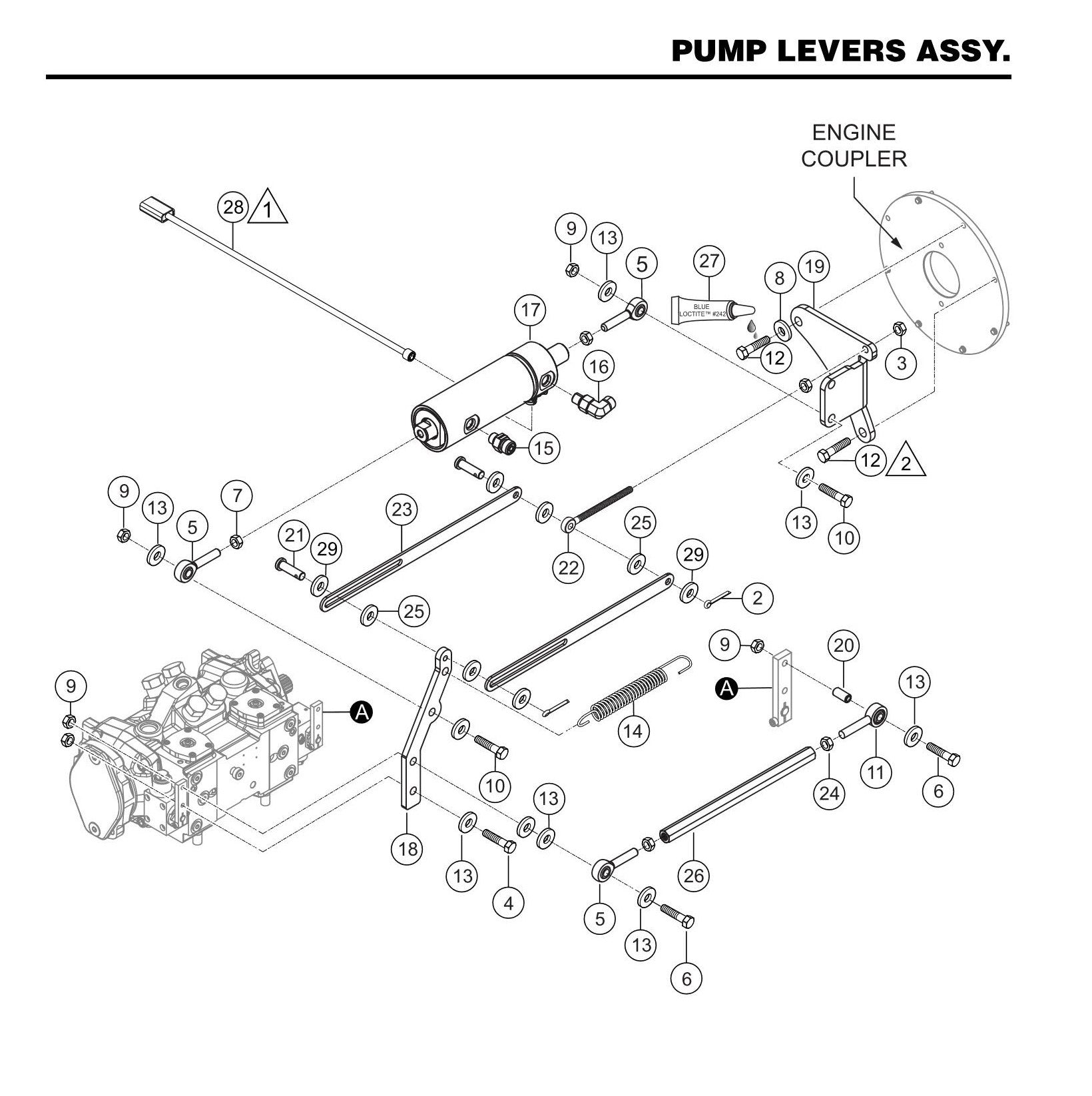 STX6H Pump Levers Assembly