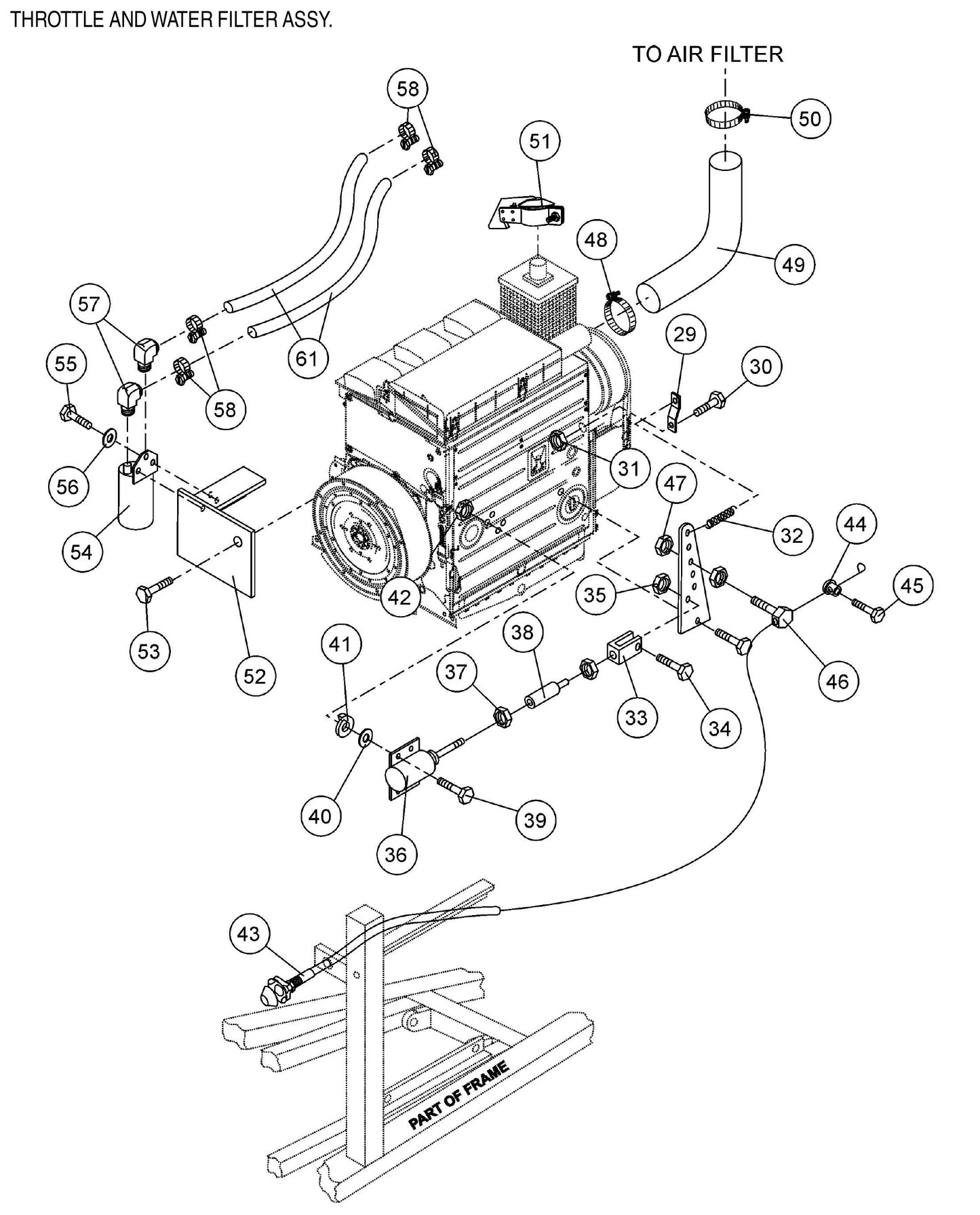 ST-45HRM CE Throttle and Water Filter Assembly Parts